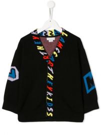 knitted alphabet cardigan at Farfetch